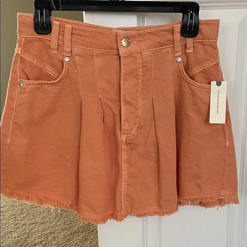 Pilcro Orange Denim Women's Skirt